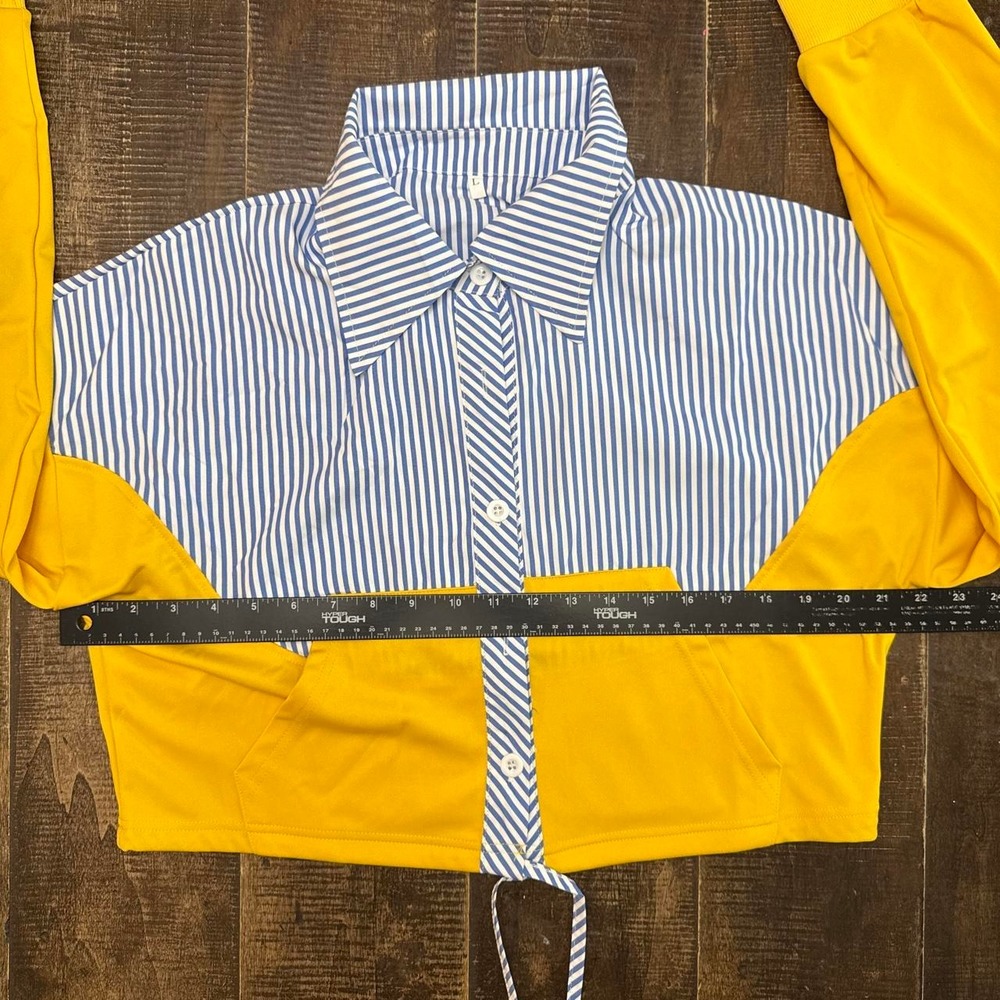 Women's colorblock cropped jacket - Picture 4 of 7